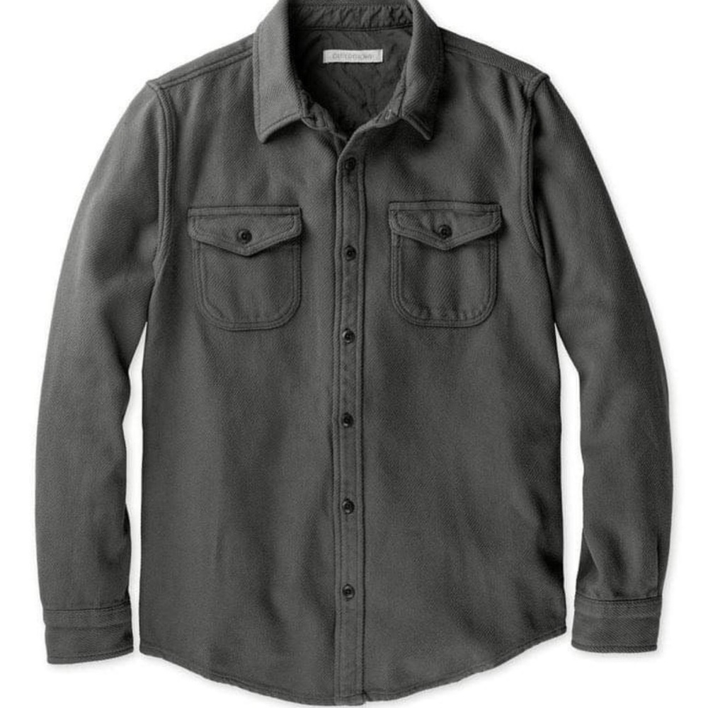 Outerknown Mens Chroma Blanket Shirt Faded Black XL NEW